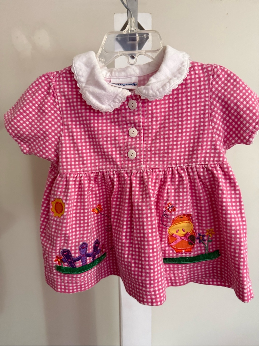 Vintage Buster Brown Gingham Dress